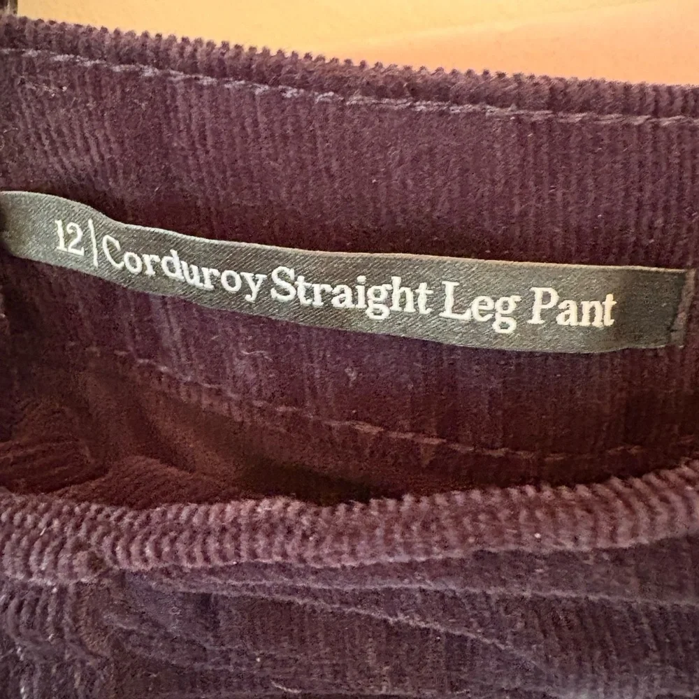 Talbots Women's Classic Black Straight Leg Corduroy Pants - Picture 6 of 7